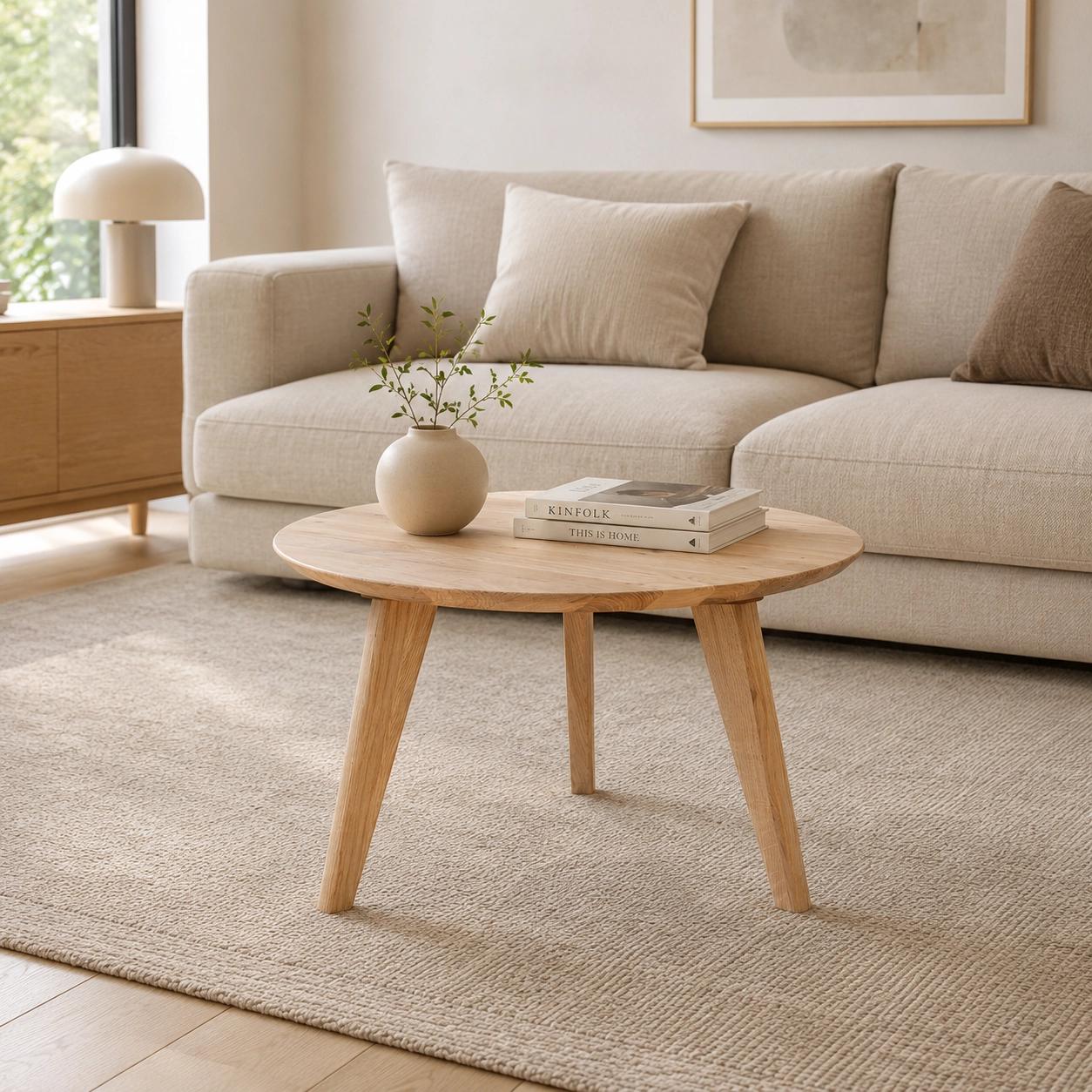 Ława dębowa okrągła 50 cm Orbetello